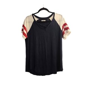 Maurices Baseball Tee with Strappy Neckline